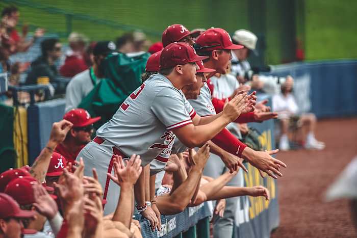 Alabama dugout, 2022 SEC Baseball Tournament